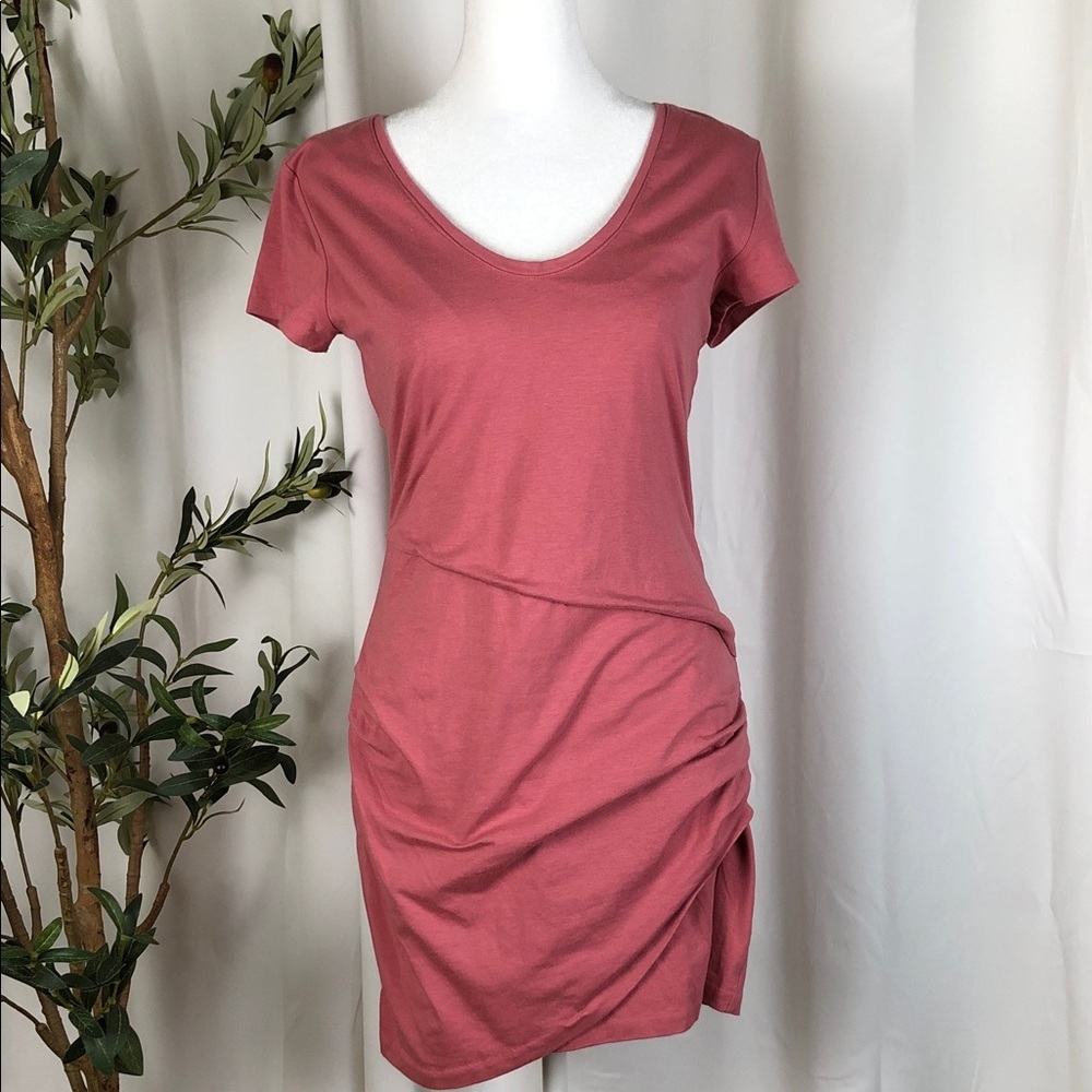 Athleta Central Dress Asymmetrical Pink Sz SP (DJ3) - Picture 4 of 9